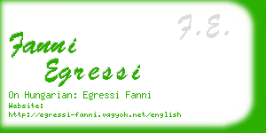 fanni egressi business card